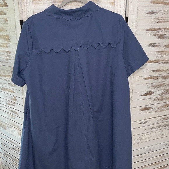 Shop The Mint Blue Scallop Collar Dress - Picture 4 of 4